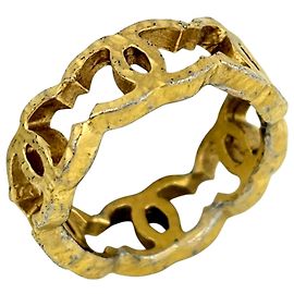 Anello a fascia placcato oro Chanel D'oro