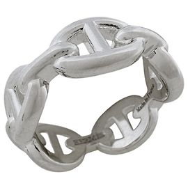Hermès Bague Hermes Chaine d'Ancre Enchainee PM Argenté