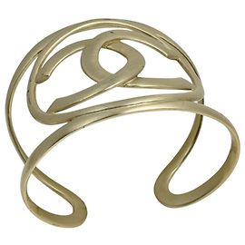 Chanel Gold Plated Bangle Golden