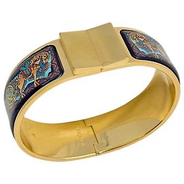 Bracciale Hermès EMAGLE GM Multicolore D'oro