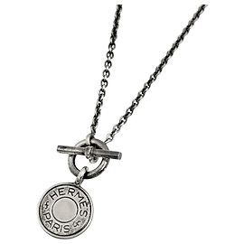 Hermès Collar Lariat Hermes Sellier Plata