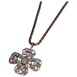 Collana Chanel in bronzo con logo Coco Bronzo