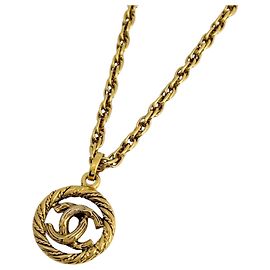 Collar Chanel CHANEL Coco Mark Round GP Gold Dorado