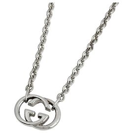 Collar Gucci de plata con logotipo GG Plata