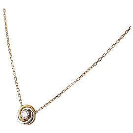 Cartier Trinity 1P Diamond Yellow Gold Pendant Necklace Other