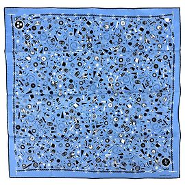 Hermès Cachecol de algodão azul claro Hermes Azul claro