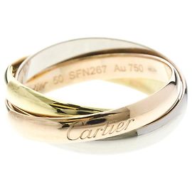 Bague Cartier Trinity en or jaune rose et blanc Doré