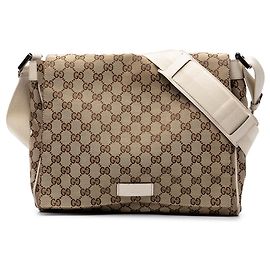 Borsa a tracolla Gucci in tela GG beige Beige