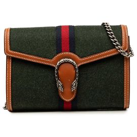 Cartera Dionysus con cadena de lana verde Gucci Verde Verde oscuro