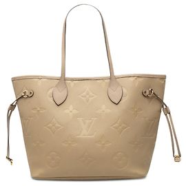 Louis Vuitton Beige Monogram Giant Empreinte Neverfull MM Beige