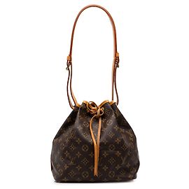Louis Vuitton Brown Monogram Petit Noe Marrone