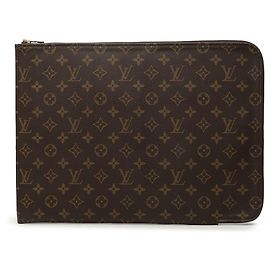 Louis Vuitton Brown Monogram Poche Documents Portfolio Brown