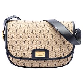 Autre Marque Saint Laurent Beige Medium Canvas Monogram All Over Crossbody Outro
