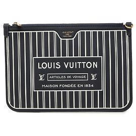Pouch Louis Vuitton Neverfull Inside Out MM in pelle di vitello nera Nero