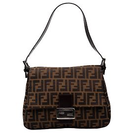 Fendi Brown Zucca Canvas Mamma Forever Marrone