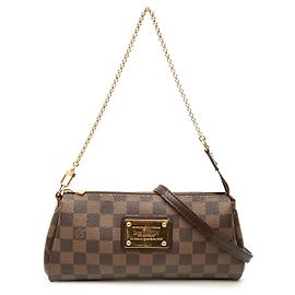 Louis Vuitton Brown Damier Ebene Eva Marrom