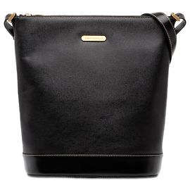 Sac à épaule Burberry en cuir noir Noir