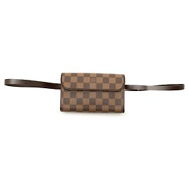 Louis Vuitton Brown Damier Ebene Florentine Pochette Marrone