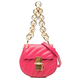 Bolsa Chloé Drew Bijou Nano em couro acolchoado rosa Rosa