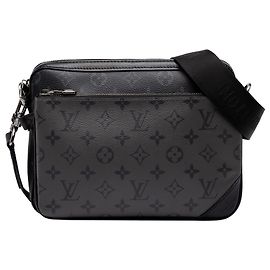 Louis Vuitton Black Monogram Eclipse Reverse Trio Messenger Preto
