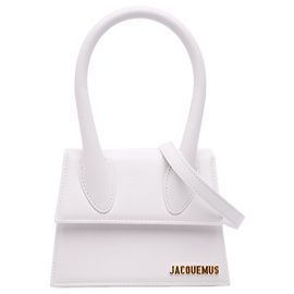 Jacquemus White Leather Le Chiquito Moyen White