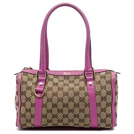 Bolsa Boston Gucci Abbey D Ring em lona GG bege Outro