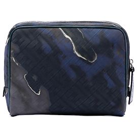Necessaire Fendi Blue Zucca Gradient Canvas FF 1974 Blu Blu navy