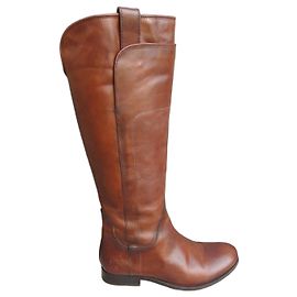 Botas Frye Melissa Tall Riding de cuero marrón Castaño