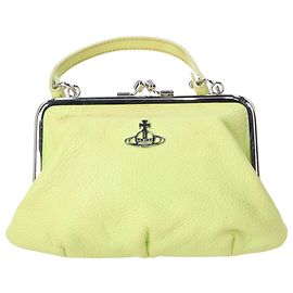 mala Vivienne Westwood Granny Frame com pega em couro verde Verde