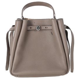 Sac seau Tory Burch Romy en cuir de veau marron Marron Rouge