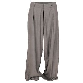 Autre Marque The Frankie Shop Wide-Leg Hose aus grauem Polyester Grau