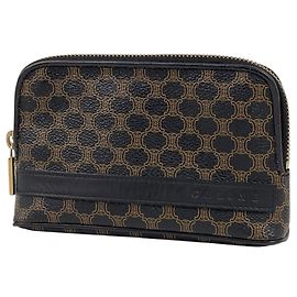 Céline Necessaire Celine com padrão Macadam Marrom Preto