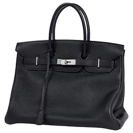 Hermès Bolsa Hermes Birkin 35 em couro Togo preto Preto