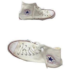 Converse All Star Sneakers Alte Bianche Bianco