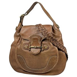 Bolsa de ombro em couro Gucci Marrom