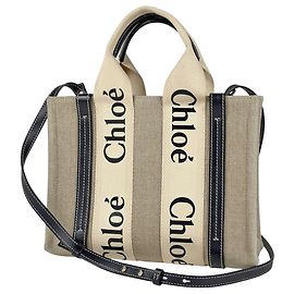 Chloé Woody Small Tote Bag Beige