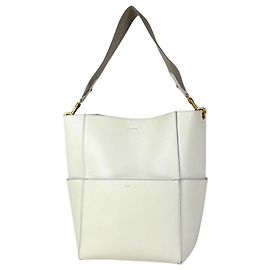 Céline Borsa a tracolla Celine in pelle bianca Bianco
