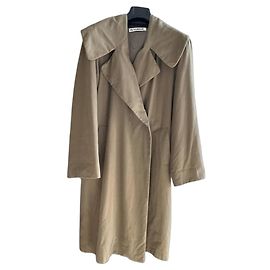 Jil Sander Trench Coat Beige en Algodón Caqui