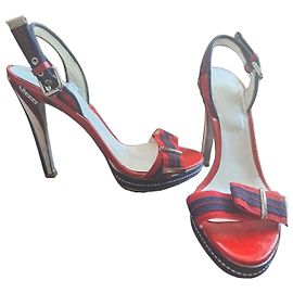 Sandalias de plataforma Dolce & Gabbana rojas y azules Blanco Roja Azul
