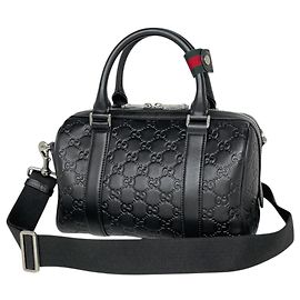 Gucci GG Embossed Small Duffle Bag Black