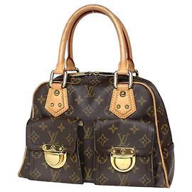 Sac à main Louis Vuitton Manhattan PM Marron