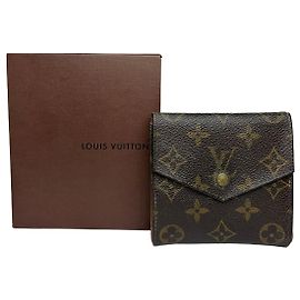 Vintage Louis Vuitton Monogram Canvas Bifold Wallet Brown Brown