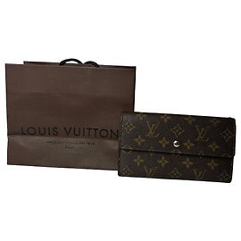Portafoglio Vintage Louis Vuitton Monogram Canvas Sarah 2010 Brown Marrone
