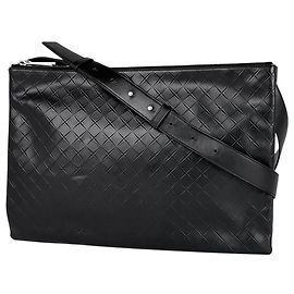 Sac à épaule Bottega Veneta en cuir noir Noir