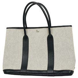 Hermès Saco Tote Hermes Garden Party PM Marrom Preto