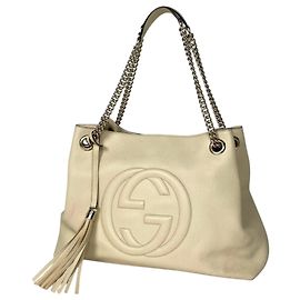 Sac à épaule Gucci Soho Écru