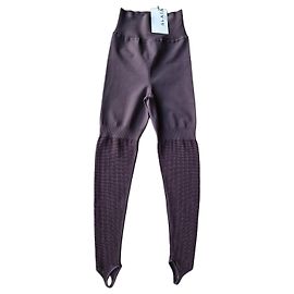 Alaïa Pantalon Femme Aubergine Viscose Polyester Polyamide Elastane Violet