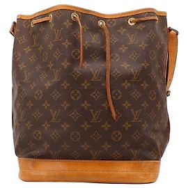 Borsa a Secchiello Louis Vuitton Monogram Noe in Pelle Marrone Marrone