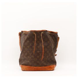 Borsa a Secchiello Louis Vuitton Monogram Noe in Pelle Marrone Marrone Monogramma