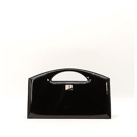 Loewe Black Patent Leather Handbag Black